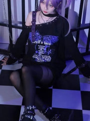 Fallen Angel Pastel Goth Oversized Top Shoptery