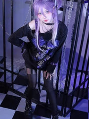 Fallen Angel Pastel Goth Oversized Top Shoptery