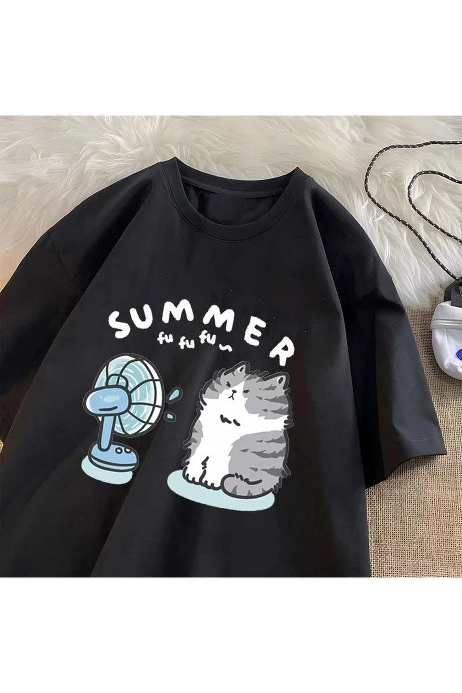 Fan Cat Graphic T - shirt - T - Shirts