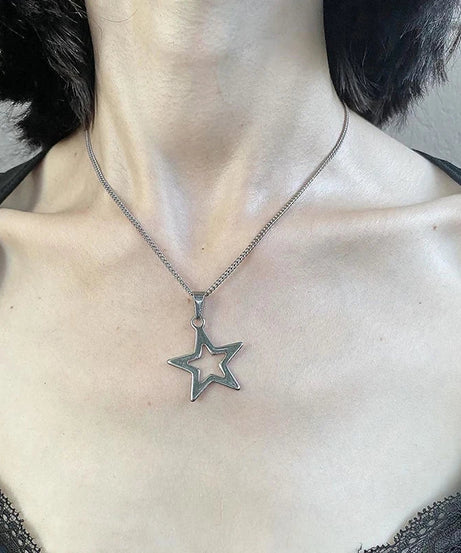 Fashion Chains Star Pendant Necklace -