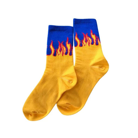 Edgy Flame Street Skateboard Socks Shoptery