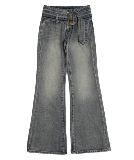 Flare Grunge Denim Pants -