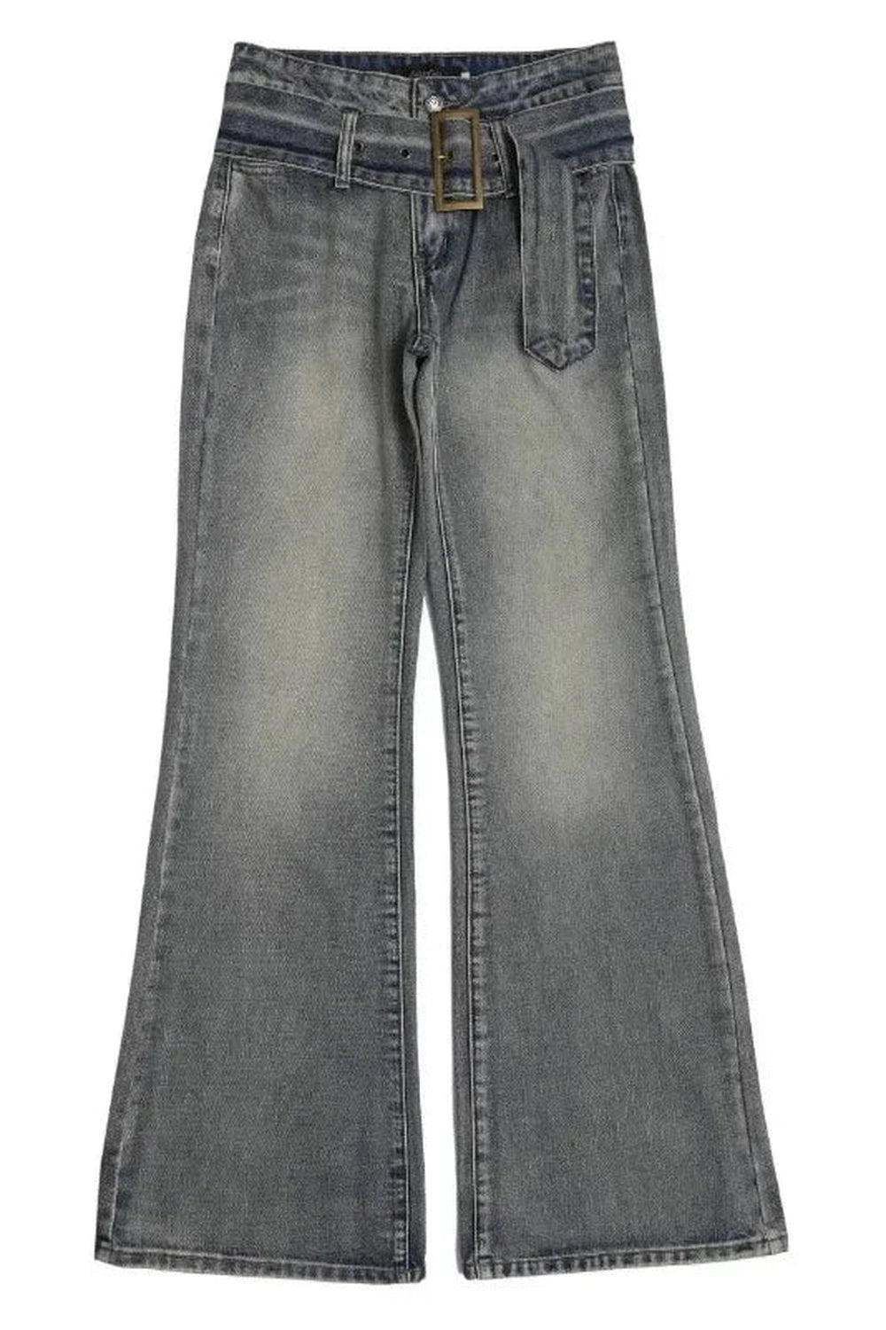 Flare Grunge Denim Pants -