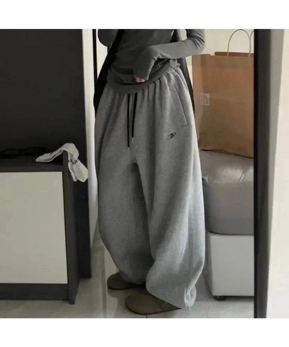 Fleece Wide Leg Sweatpants -