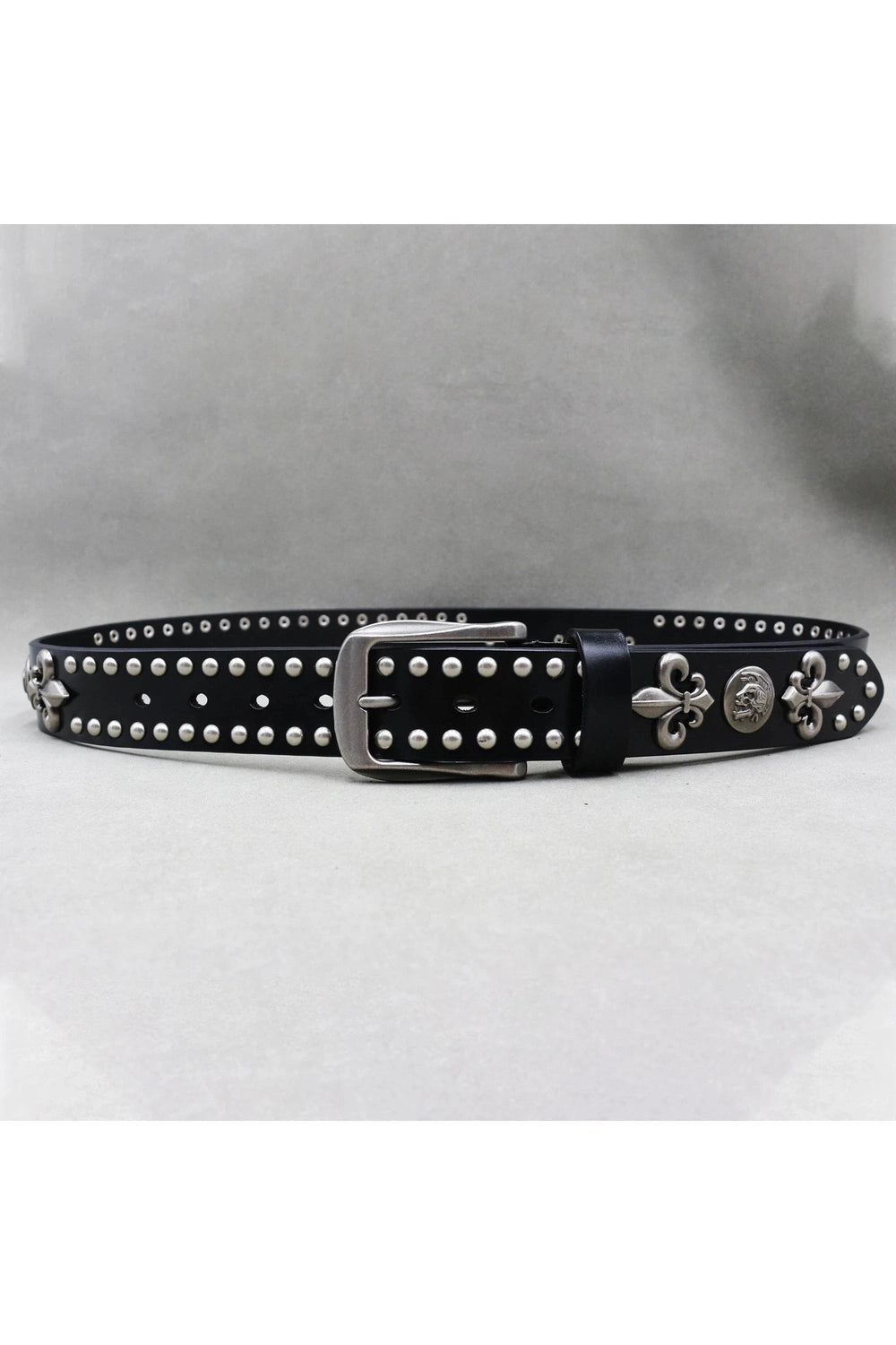Alt Fleur-de-Lis Studded Gothic Belt Shoptery
