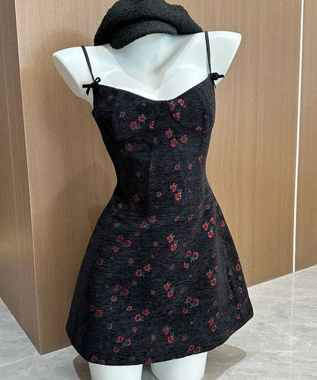 Floral Corset Mini Dress - Dresses