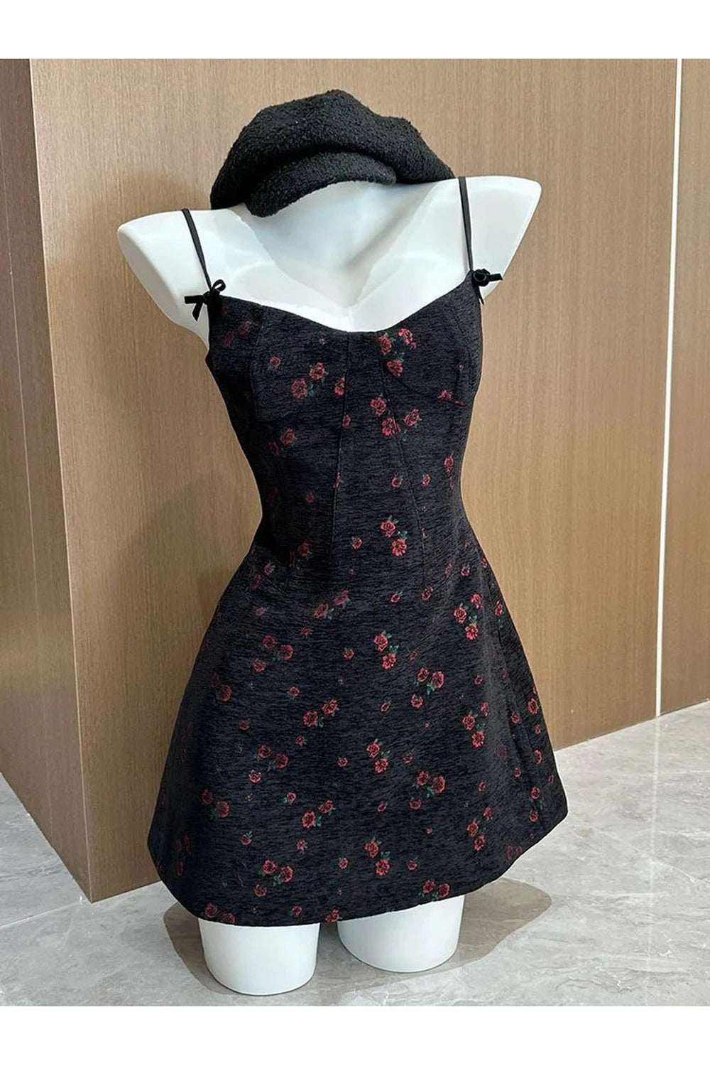 Floral Corset Mini Dress - Dresses