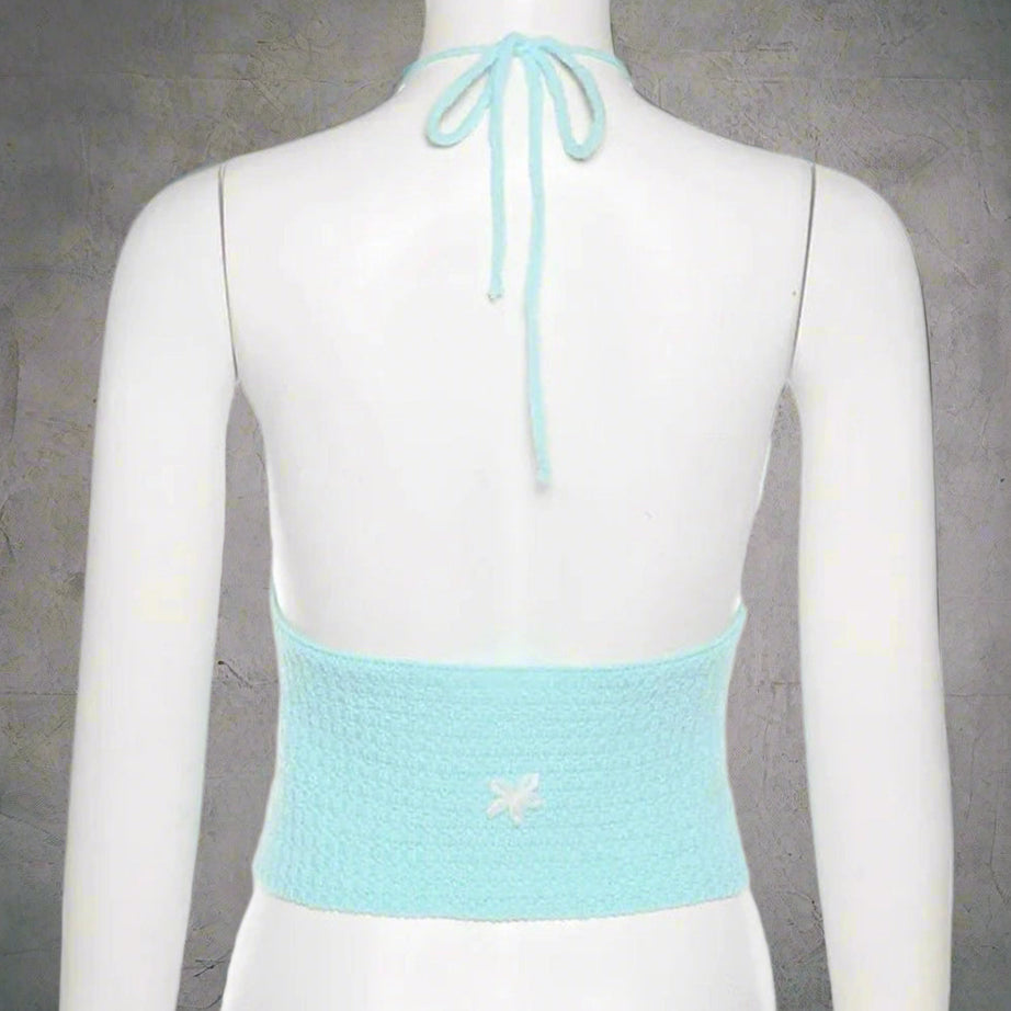 Floral Halter Crop Top Shoptery