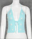 Top – Floral Halter for Spring Style – Fashion Top Blue Shoptery