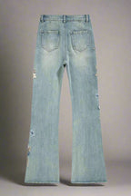 Y2k Floral Meadow Embroidered Jeans Shoptery