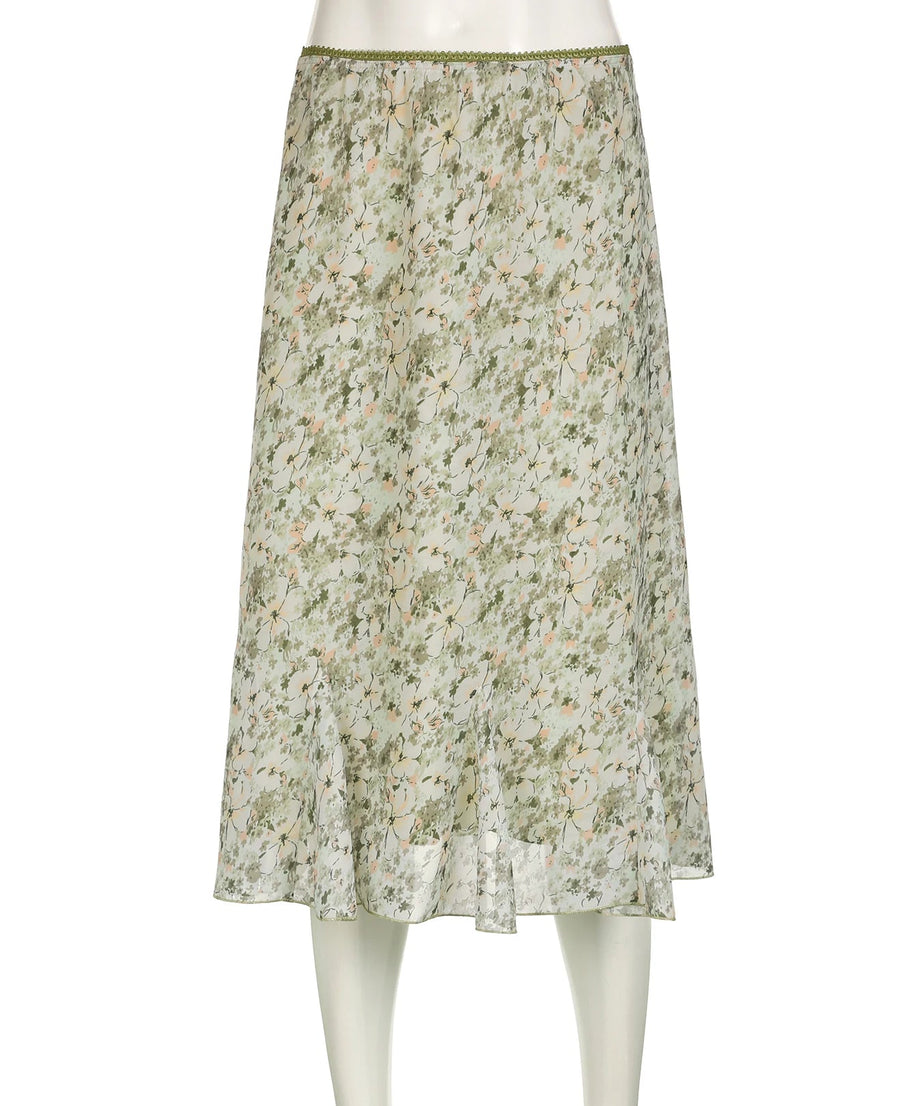 Floral Meadow Midi Skirt - Skirts