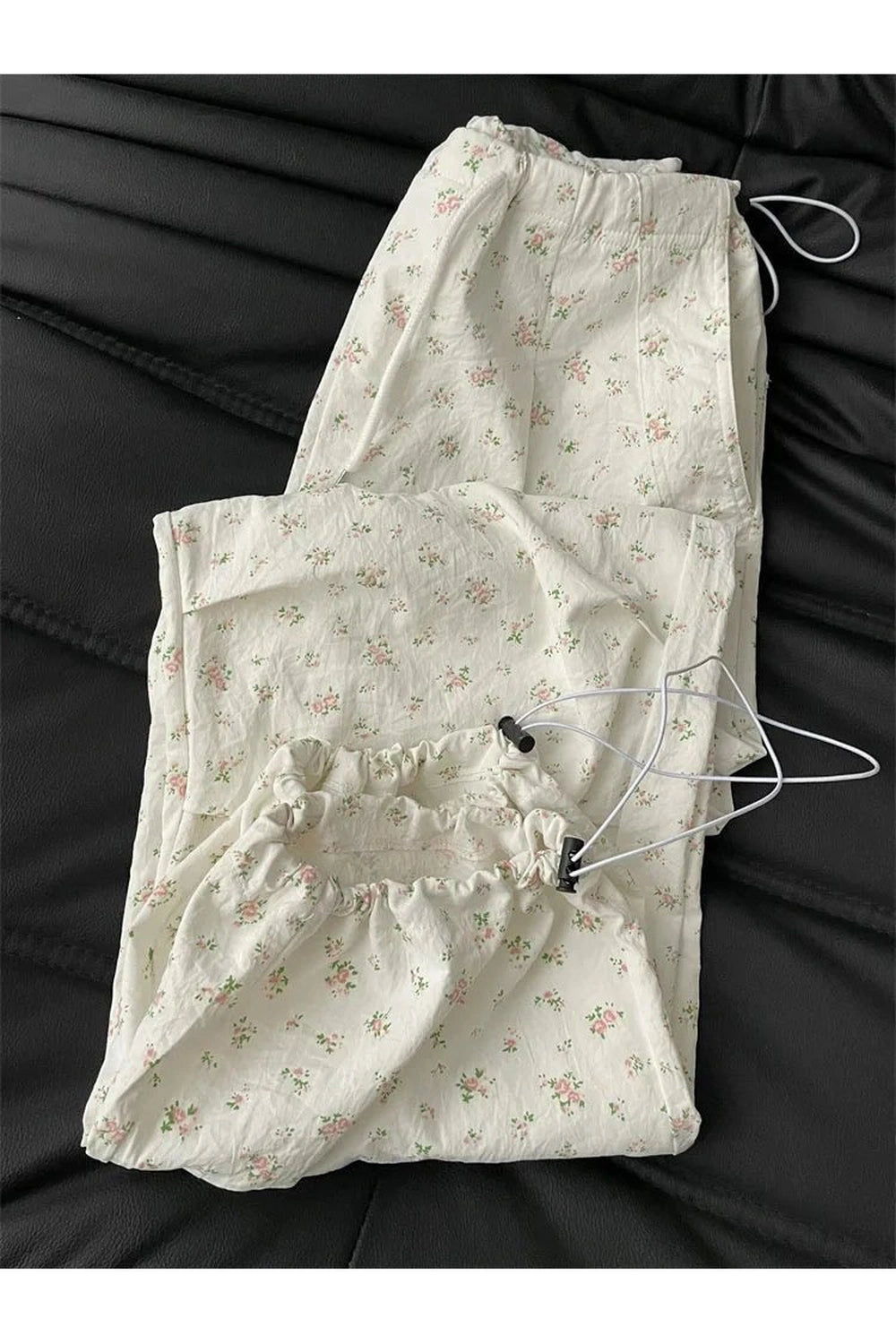 Y2k Floral Serenity Wide-Leg Pants Shoptery