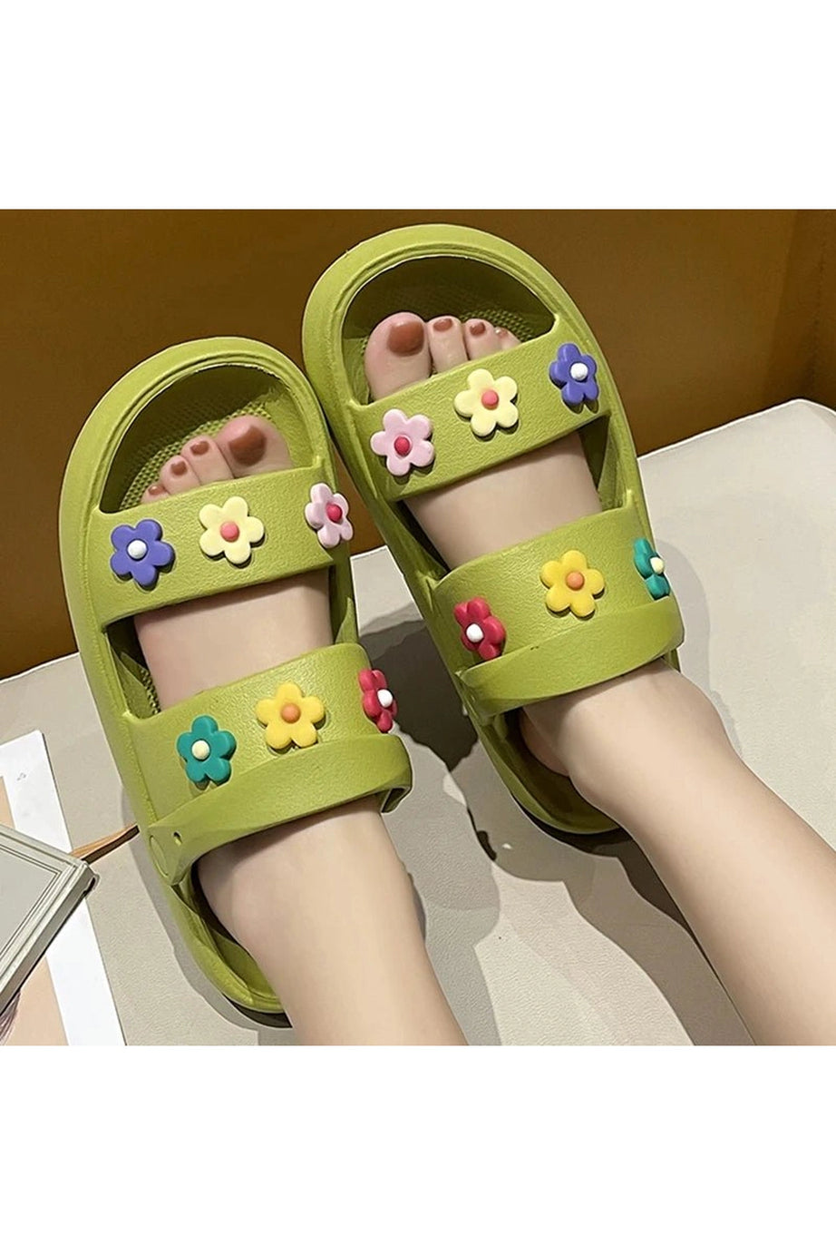 Flowers Platform Sandals - Sandals