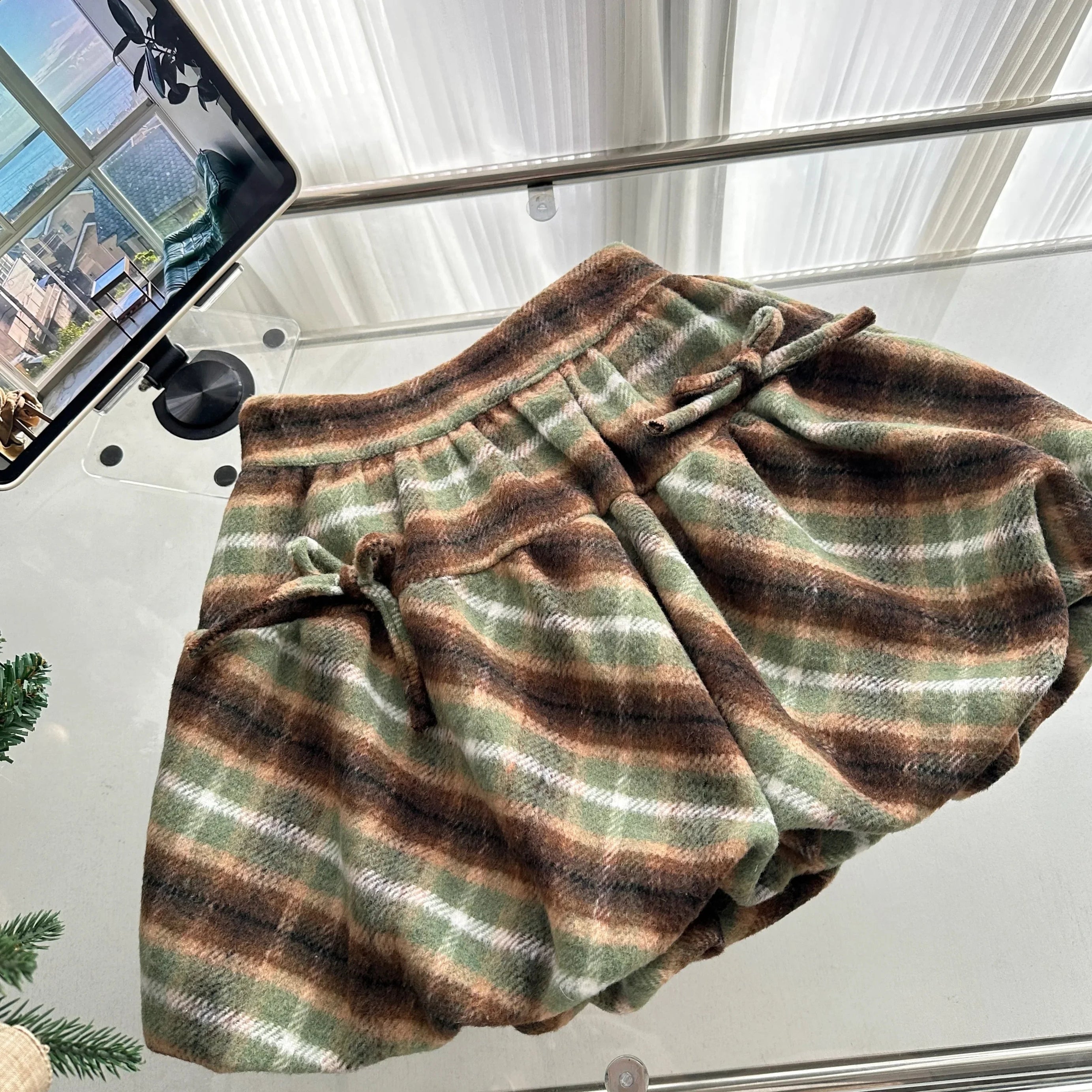 Forest Charm Alt Plaid Skirt Outfit Set Only Skirt Shoptery