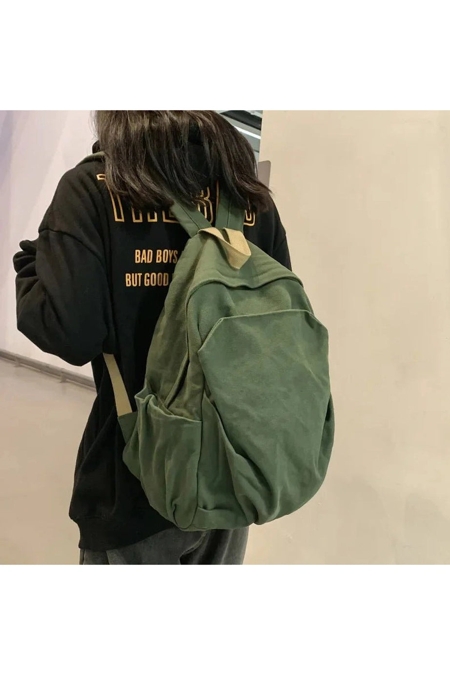 Forest Green Canvas Backpack - Backpacks