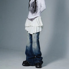 Acubi Style Frosted Layers Skirt Shoptery