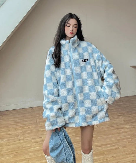 Frosty Check Sherpa Jacket - 