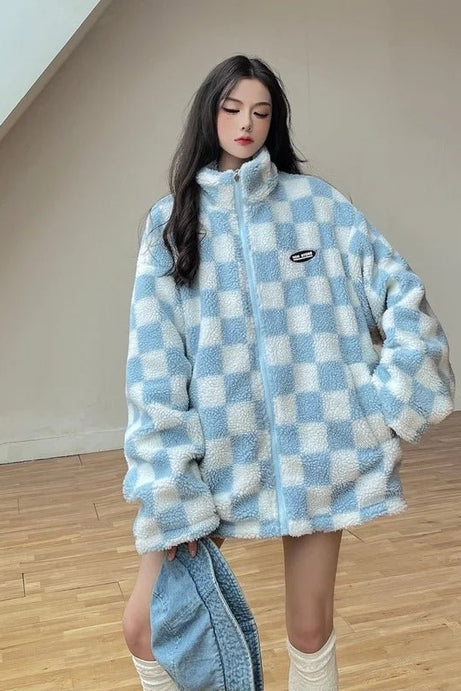 Frosty Check Sherpa Jacket - 