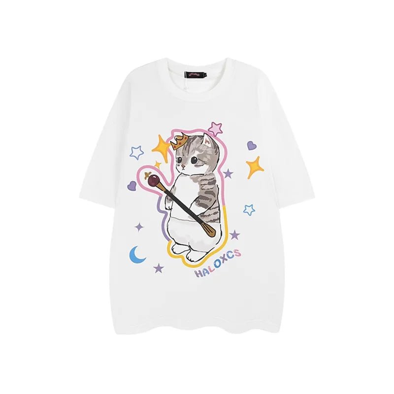 Funny Cat Graphic T-Shirt -