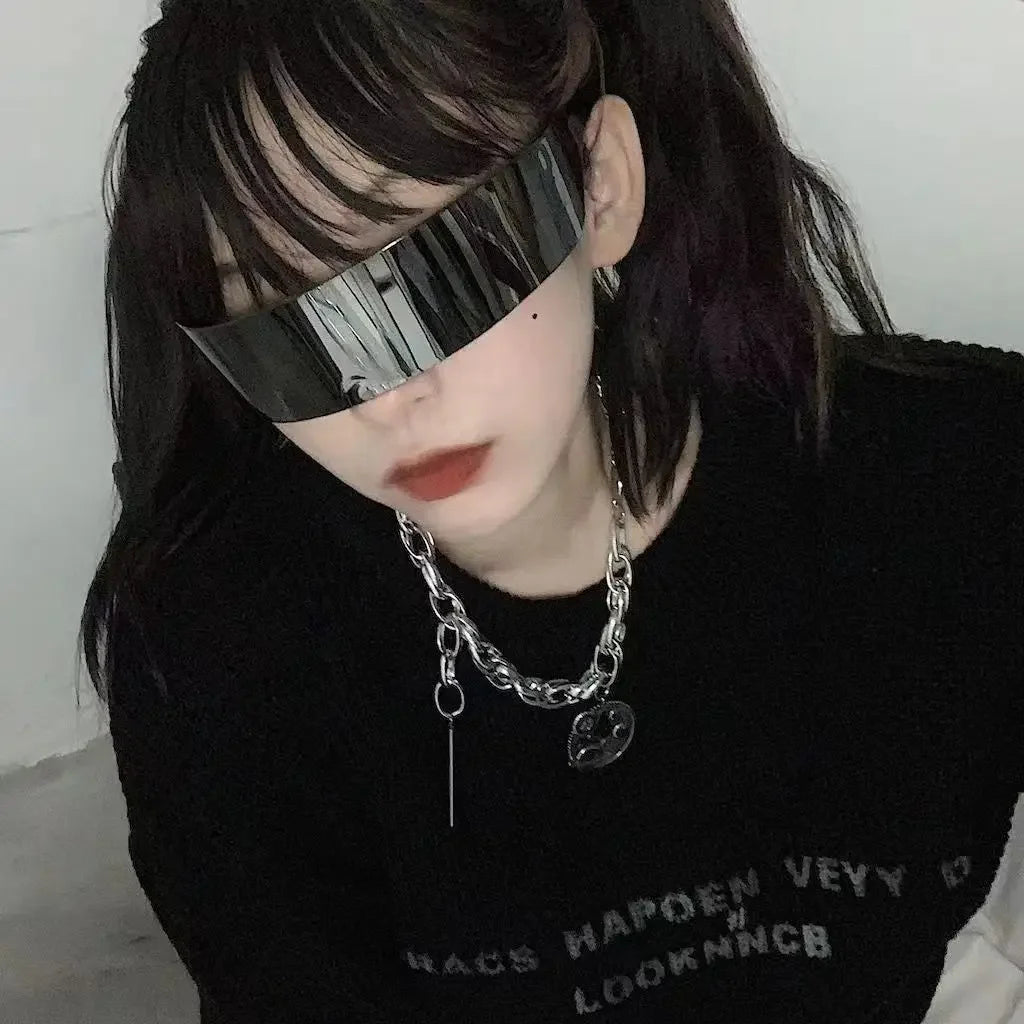 Y2k Futurewave Chrome Sunglasses GRAY MULTI Shoptery