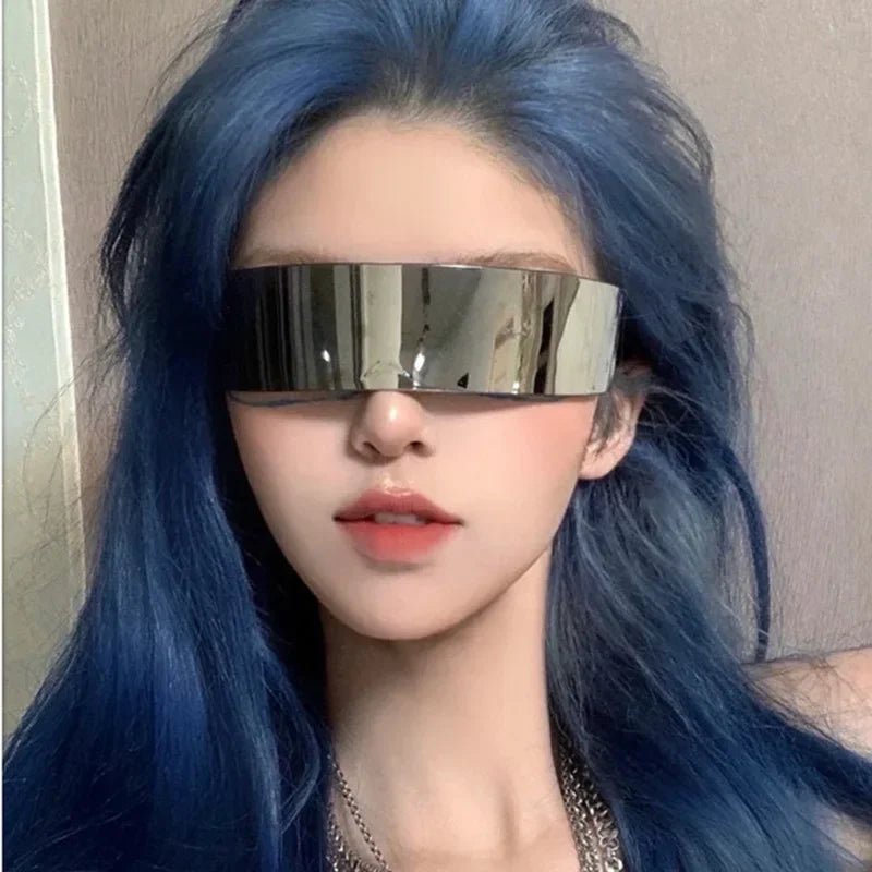 Y2k Futurewave Chrome Sunglasses Shoptery