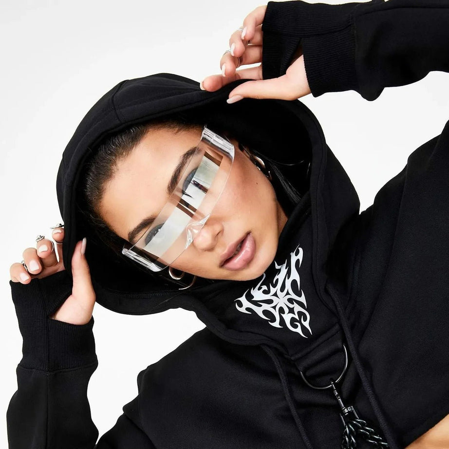 Y2k Futurewave Chrome Sunglasses Clear MULTI Shoptery