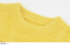 Aesthetic Fuzzy Black Cat Knit Sweater Shoptery