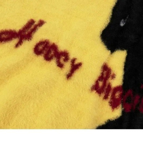 Aesthetic Fuzzy Black Cat Knit Sweater Shoptery