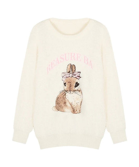 Fuzzy Bunny Sweetheart Sweater - Sweaters