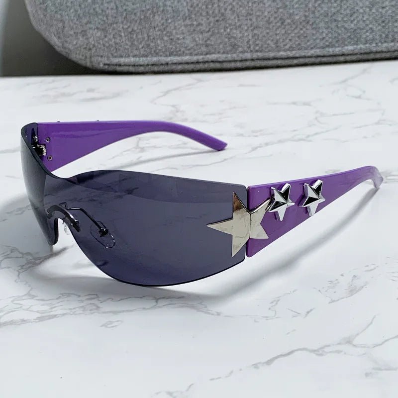 Y2k Galactic Shield Sunglasses C3 As shown in the figu Shoptery