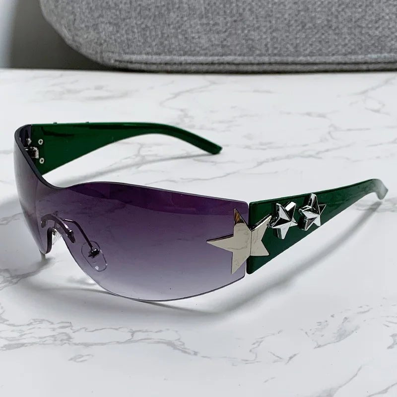 Y2k Galactic Shield Sunglasses C4 As shown in the figu Shoptery