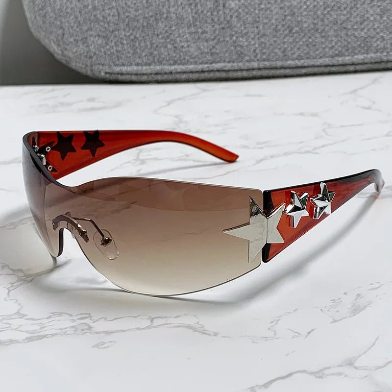Y2k Galactic Shield Sunglasses C7 As shown in the figu Shoptery
