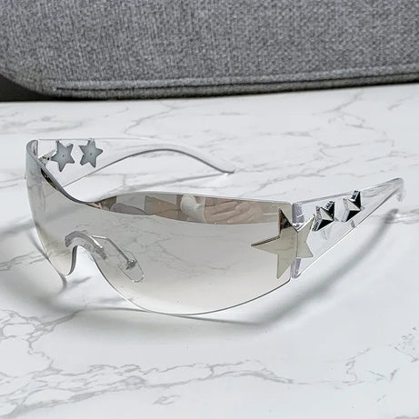 Y2k Galactic Shield Sunglasses C5 As shown in the figu Shoptery