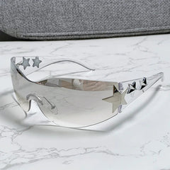 Y2k Galactic Shield Sunglasses C5 As shown in the figu Shoptery