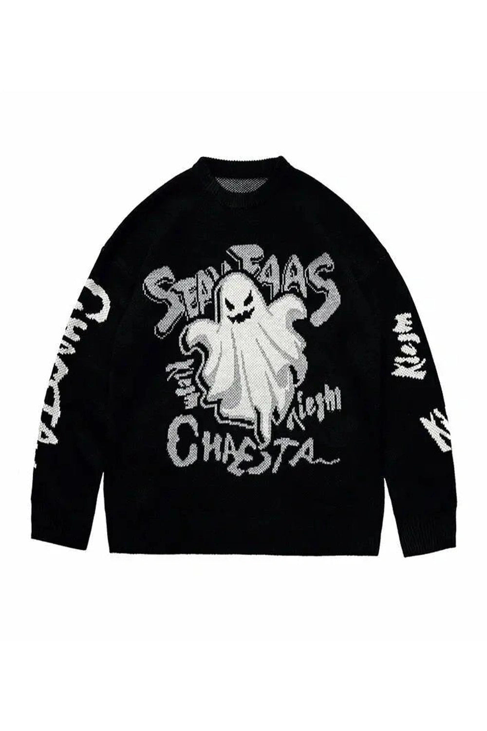 Ghostly Graffiti Knit Sweater - 