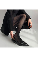 Coquette Glimmer Striped Tights Shoptery