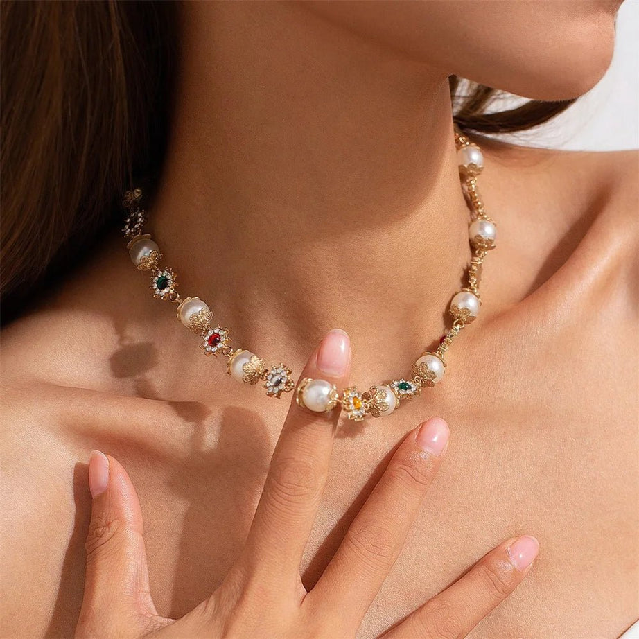 Golden Saint Cross Aesthetic Layered Necklace Gold Necklace C Shoptery