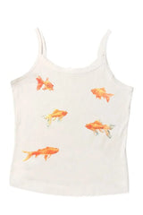 Aesthetic Goldfish Serenity Tank Top White Shoptery