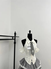 Gothic Alt Lace Outfit Set Shoptery