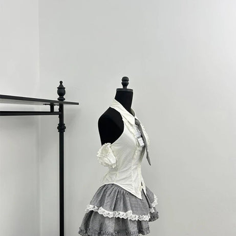 Gothic Alt Lace Outfit Set Shoptery