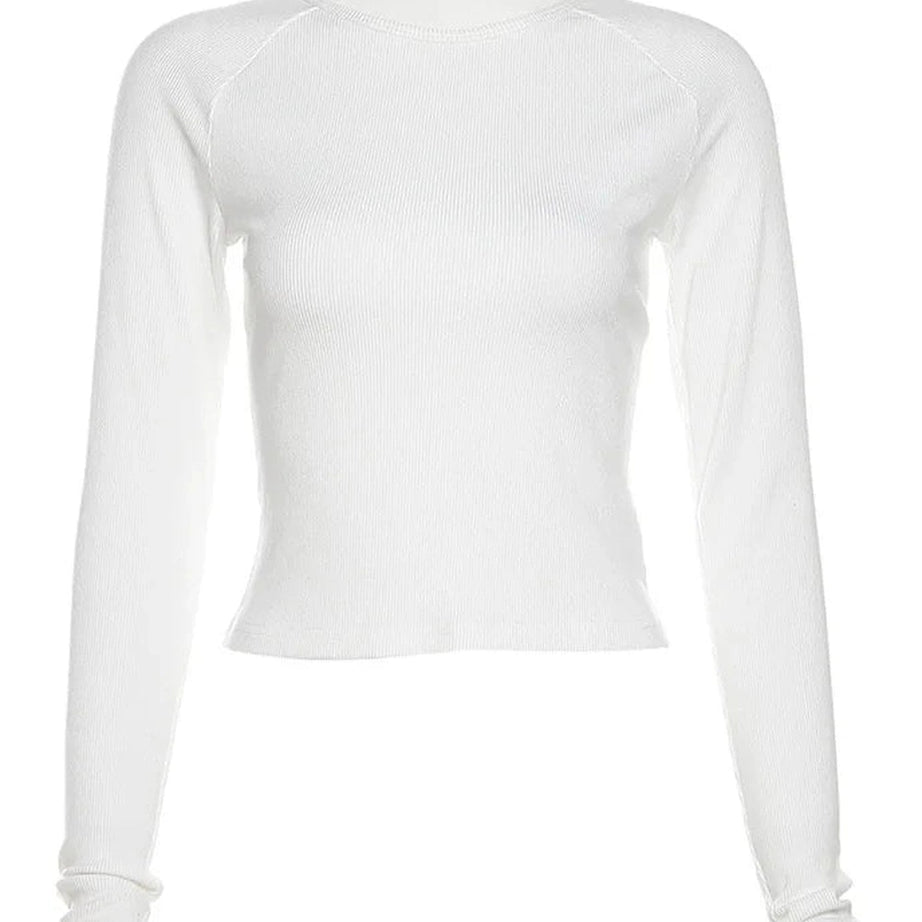 Alt Goth Angel Long Sleeve Top White Shoptery