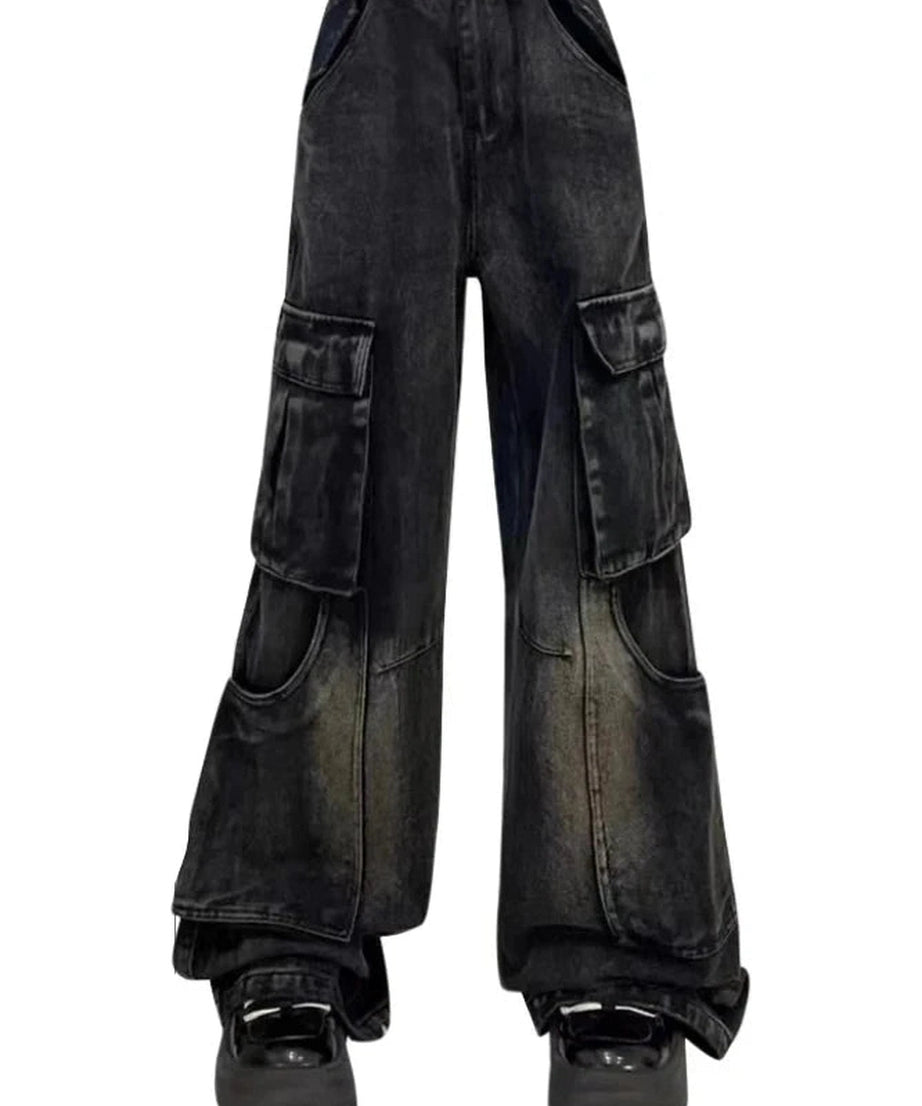 Gothic Cargo Flare Jeans - Jeans