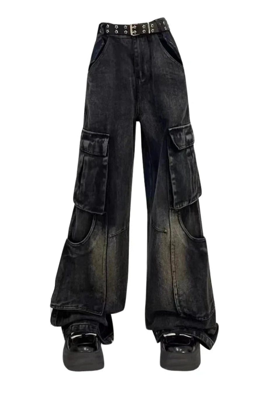 Gothic Cargo Flare Jeans - Jeans