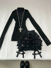 Gothic Cathedral Ruffle Long Sleeve Set Shoptery