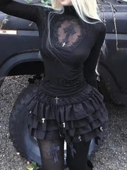 Gothic Cathedral Ruffle Long Sleeve Set Shoptery