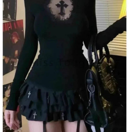 Gothic Cathedral Ruffle Long Sleeve Set Shoptery