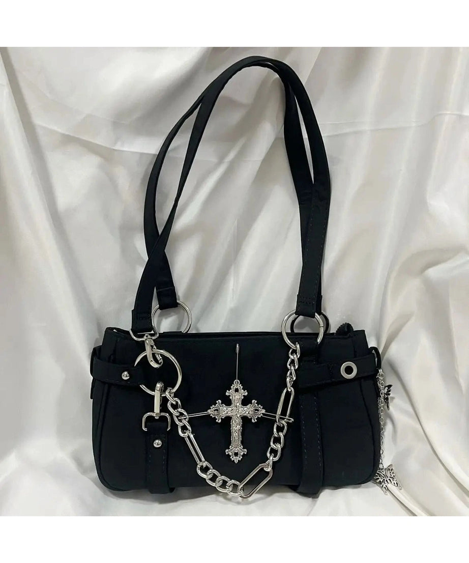 Gothic Cross Chain Shoulder Bag - Bags