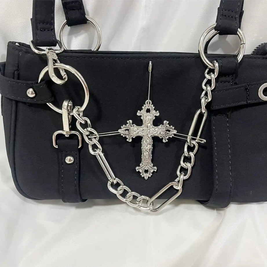 Y2k Cross Chain Shoulder Bag Shoptery