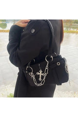 Y2k Cross Chain Shoulder Bag Shoptery
