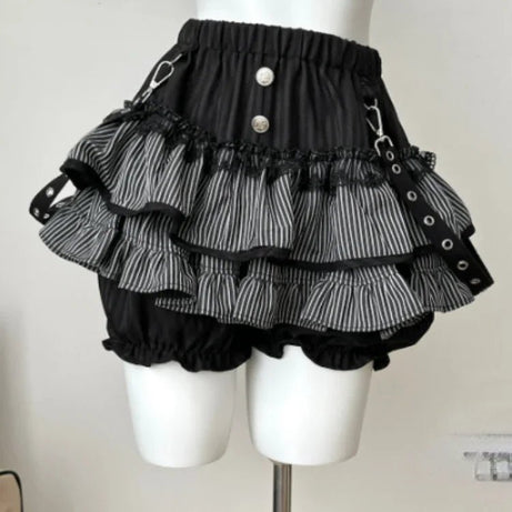 Gothic Doll Strapped Long Sleeve Set skirt Shoptery